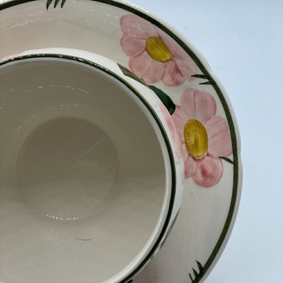 Villeroy & Boch Wild Rose Vintage Sauceboat w/Underplate Porcelain Hand Painted - Picture 3 of 6